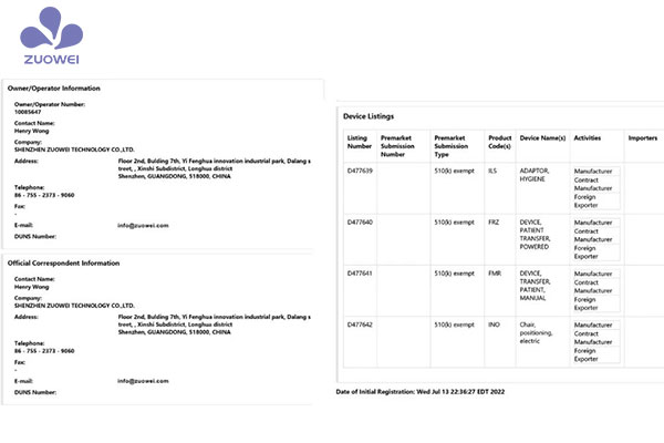 喜讯!作为科技智能护理产品通过美国FDA注册 喜讯!作为科技智能护理产品通过美国FDA注册